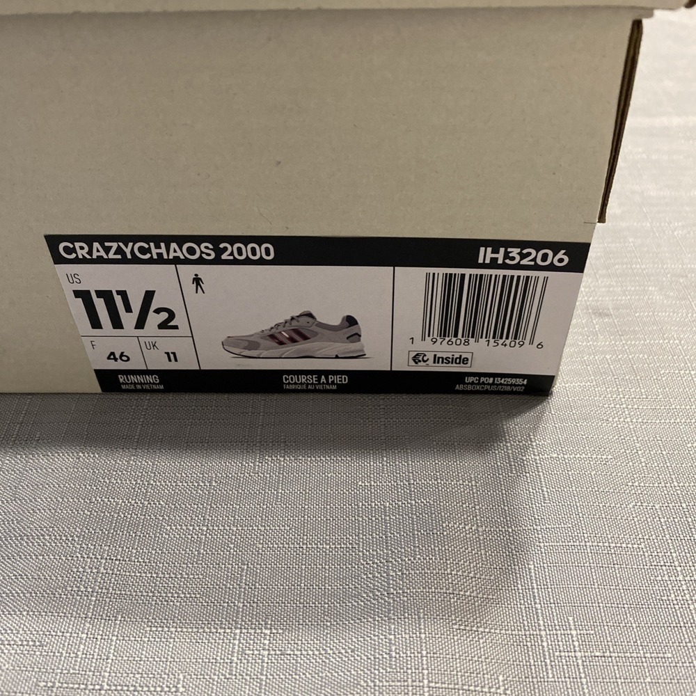 Adidas Crazychaos 2000 Sneakers Running Shoes Gray IH3206 Size 11.5 - Picture 5 of 8